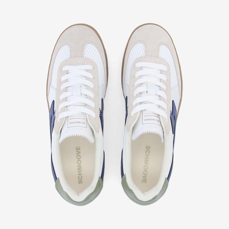 SHEFFIELD JOGGER M - NAPPA/SUEDE/NAP - BLANC/BLANC CASSÉ/BLEU MARINE